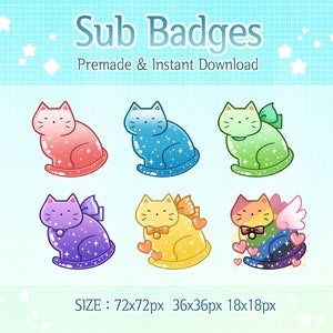 Katzen-Anstecker twitch Cute Sub Anstecker.