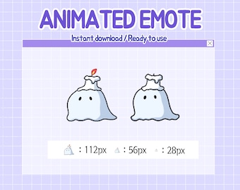 Twitch animated emote candle ghost (digital download)