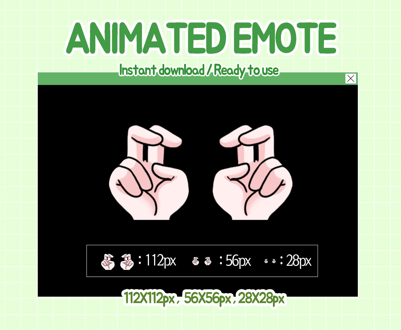 Lustige Twitch Emotes Luft Zitate Finger animiert Emote. Etsy Schweiz