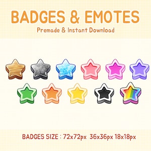 Twitch star badges.