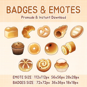 Twitch Bread Sub Badges und Emotes.