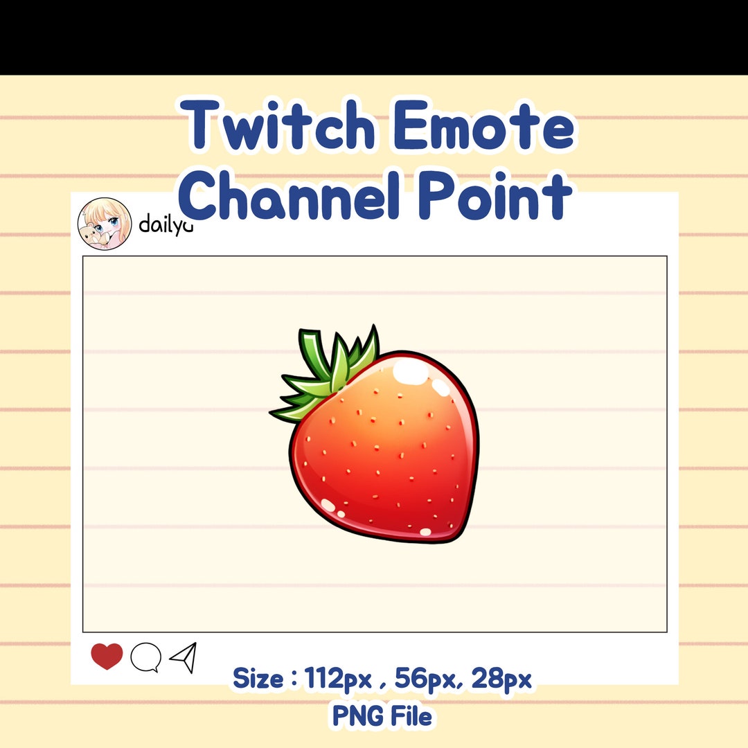 Twitch Emote Strawberry Channel Point. - Etsy