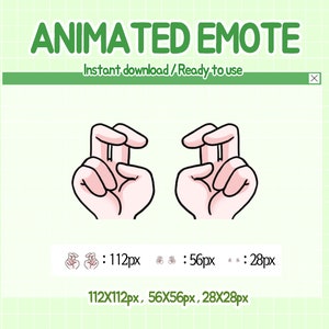 Funny twitch emotes air quotes finger animated emote.