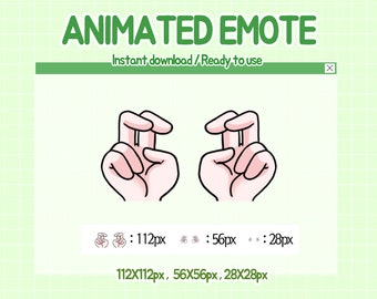 Funny twitch emotes air quotes finger animated emote.