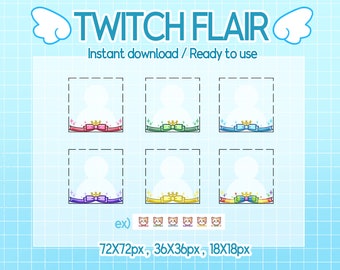 Twitch flair ribbon for stream (digital download)