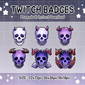 Twitch badges / skull sub badge.