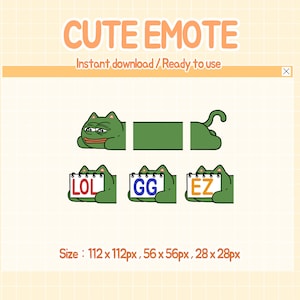Cute Pepe Meme twitch emotes.