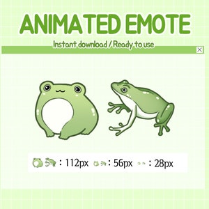 Animated emotes twitch cute frog emote.