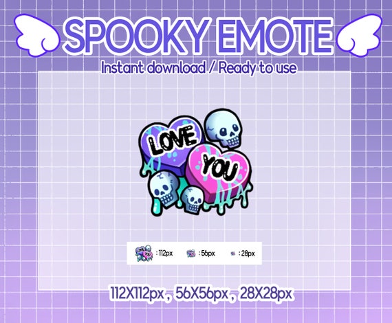 Twitch emotes, spooky halloween text emote (digital download)