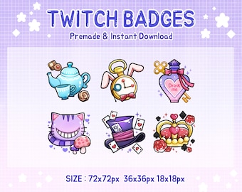 Twitch badges alice sub badge for stream (digital download)