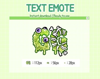 Emote texte GG effrayant Halloween (téléchargement numérique)