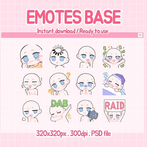 Chibi emotes base pack.