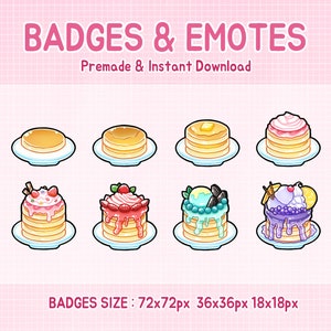 Twitch Badges süßes Pfannkuchen Stückchen.
