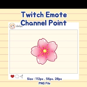 Twitch emotes pink sakura channel point.