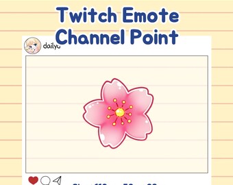 Twitch emotes pink sakura channel point (digital download)