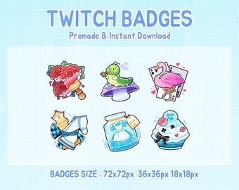 Twitch badges alice in wonderland stream bit (digital download)