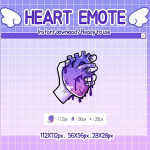 Twitch emotes lila gruseliges Herzstück.