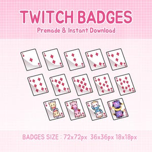 Insignias de Twitch, linda carta de triunfo de diamante, transmisión en bit.