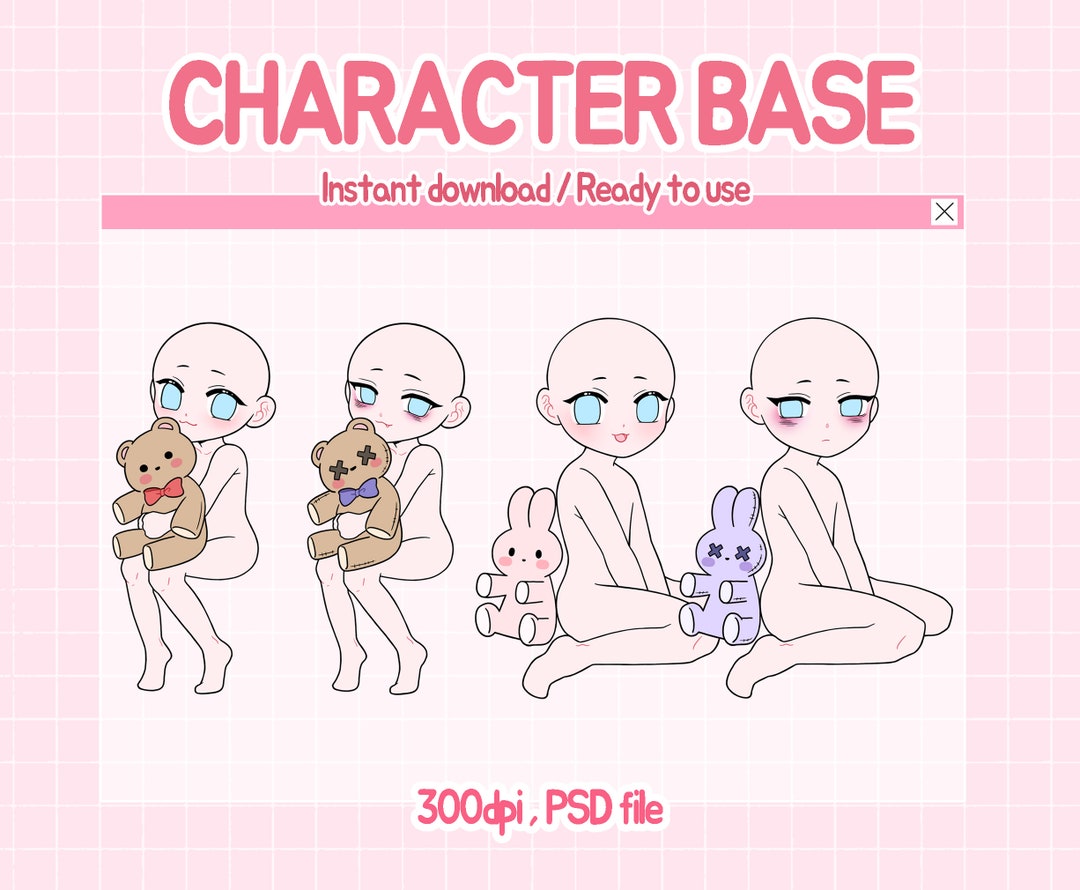 Pin by A L B U S on Chibii base  Anime poses reference, Chibi sketch,  Drawing base