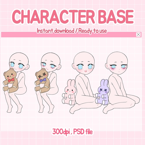 Chibi Drawing Base - Etsy