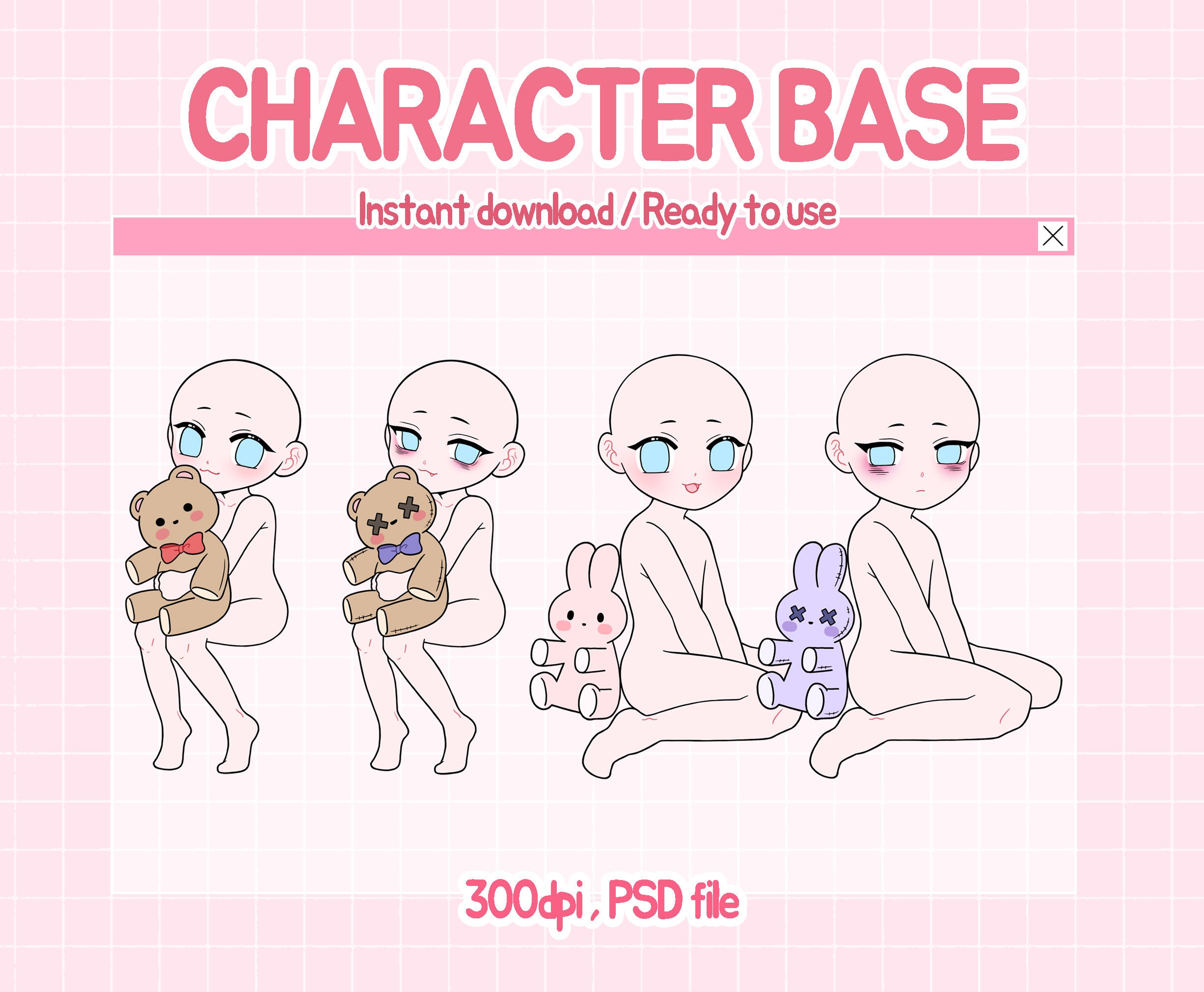 Gacha Base  Drawing base, Anime poses reference, Cute eyes drawing