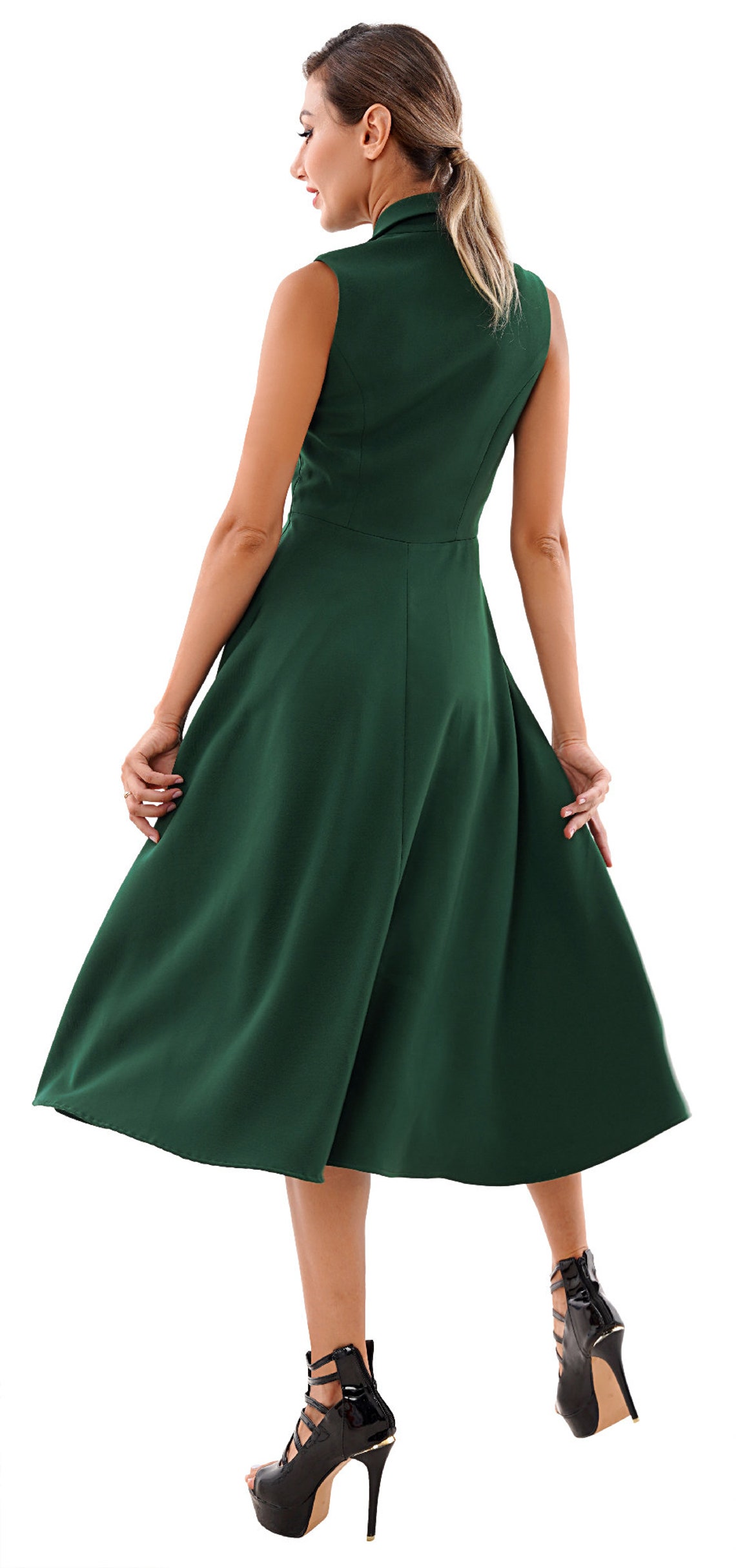 Women's Wedding Guest Dress Party Formal Midi Fit and Etsy