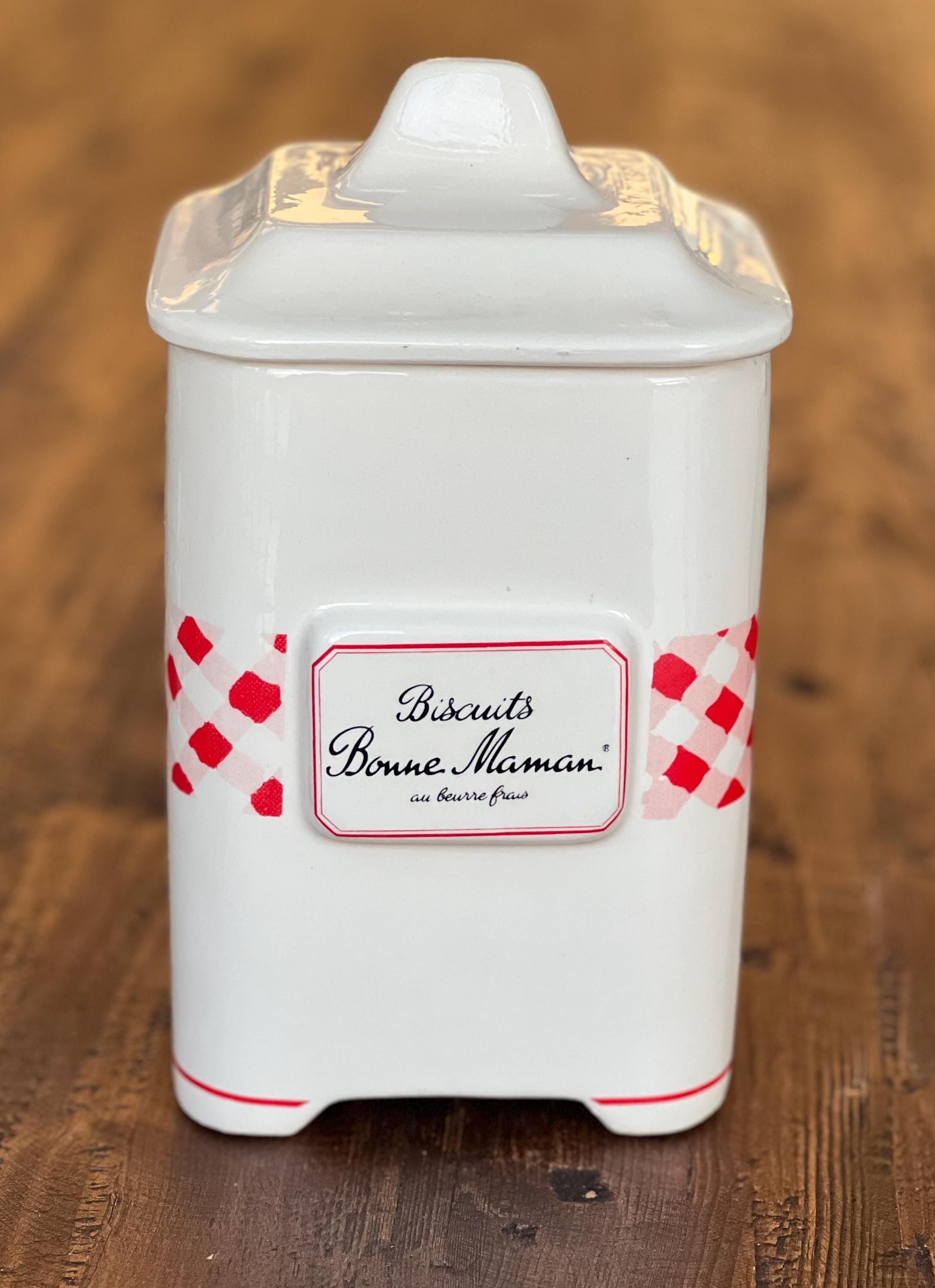 Vintage Biscuits Bonne Maman Au Beurre Frais Cookie Jar -canister