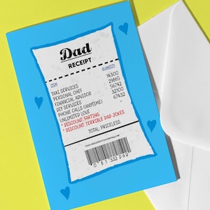 Unbezahlbare Vatertagskarte - Lustige Vatertagskarte für Papa Geburtstagskarte Vaterkarte handgemachtes Geschenk zum Vatertag Papa Grußkarte