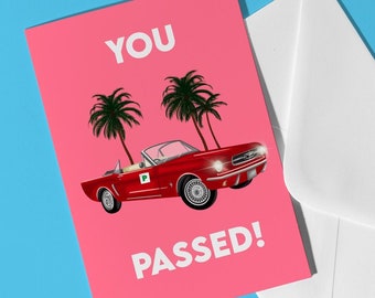 You Passed Driving Lesson Congratulations Card - Congratulations Well Done Driving Test Card for Passing Test New Driver Card Driving Lesson