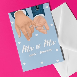 Sr. e Sr., agora até sempre cartão - cartão de noivado gay cartão de felicitações casamento Sr. + Sr. cartão de aniversário cartão de casamento gay LGBT presente interracial