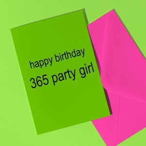 Carte d'anniversaire Charlie XCX gamin 365 Party Girl - carte d'anniversaire gamin Charlie XCX gamin Tik Tok joyeux anniversaire gamin carte d'été cadeau Charlie Xcx