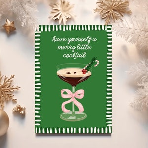 Have Yourself A Merry Little Cocktail Espresso Martini Christmas Card - Cocktail Christmas Card Martini Cocktail Lovers Gift Martini Xmas