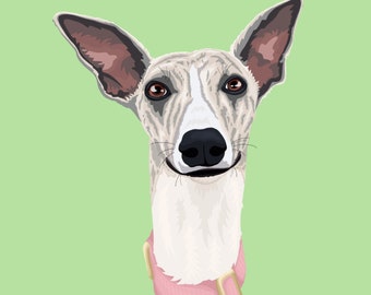 Retrato de mascota personalizado y detallado: ilustración personalizada, retrato enmarcado, retrato personalizado, retrato digital detallado, regalo para mascotas
