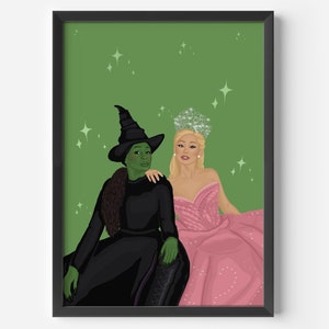 Wicked Musical Art Print - Poster Wicked the Musical Gift Wicked Musical Poster Elphaba Witch Glinda Broadway Art Theatre Lover Gift Arianna