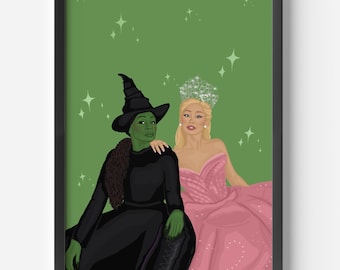 Wicked Musical Art Print - Poster Wicked the Musical Gift Wicked Musical Poster Elphaba Witch Glinda Broadway Art Theatre Lover Gift Arianna