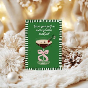 Have Yourself A Merry Little Cocktail Espresso Martini Christmas Card - Cocktail Christmas Card Martini Cocktail Lovers Gift Martini Xmas