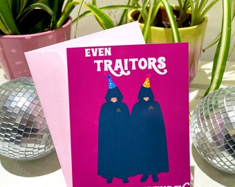 The Traitors Birthday Card - The Traitors TV Show Greeting Card For Friend Birthday Card Partner Birthday Card Claudia Winkleman