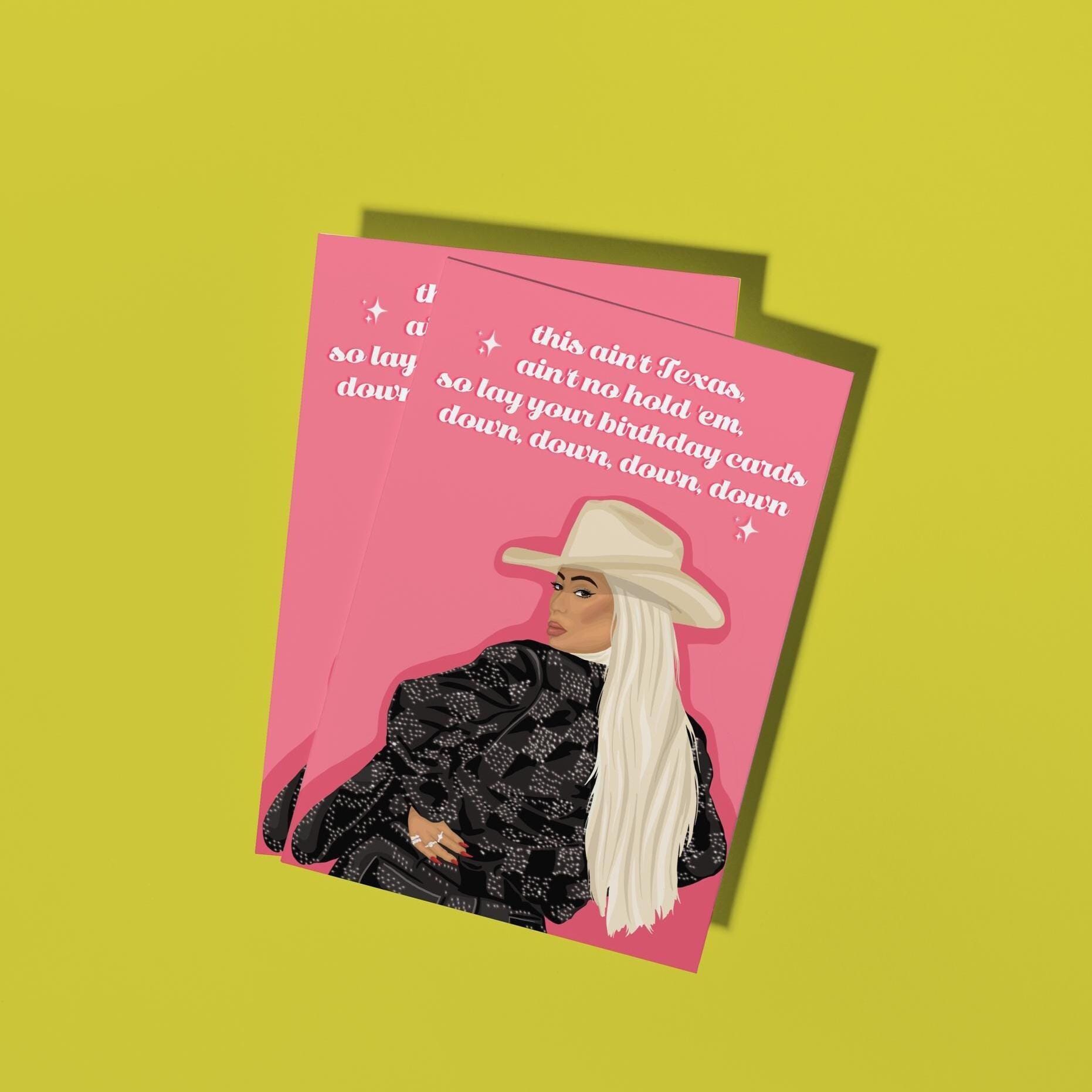 Beyoncé Birthday Card - This Aint Texas Greeting Card Handmade Gift for ...