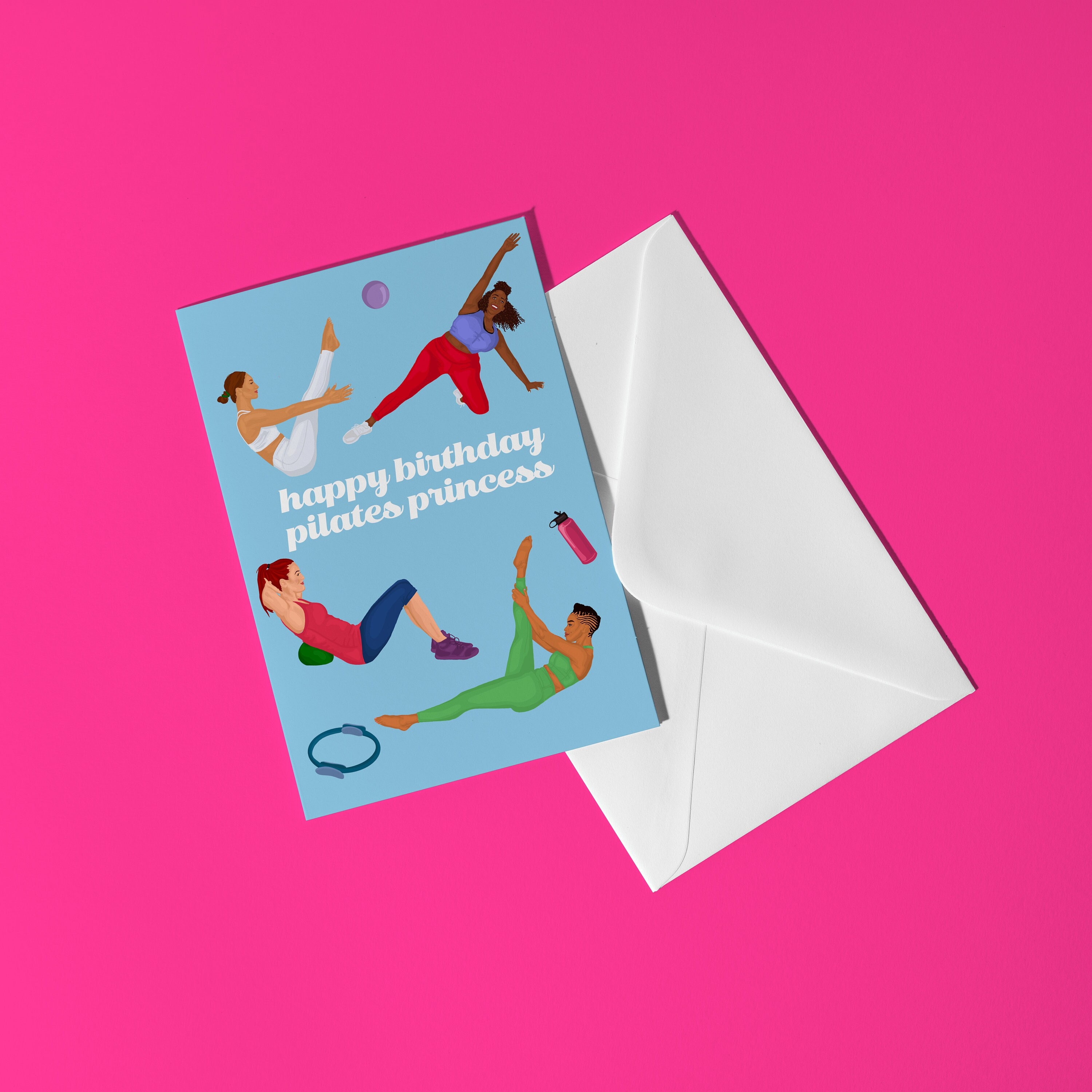Pilates Princess Birthday Card - Birthday Card for Pilates Lover Yoga ...