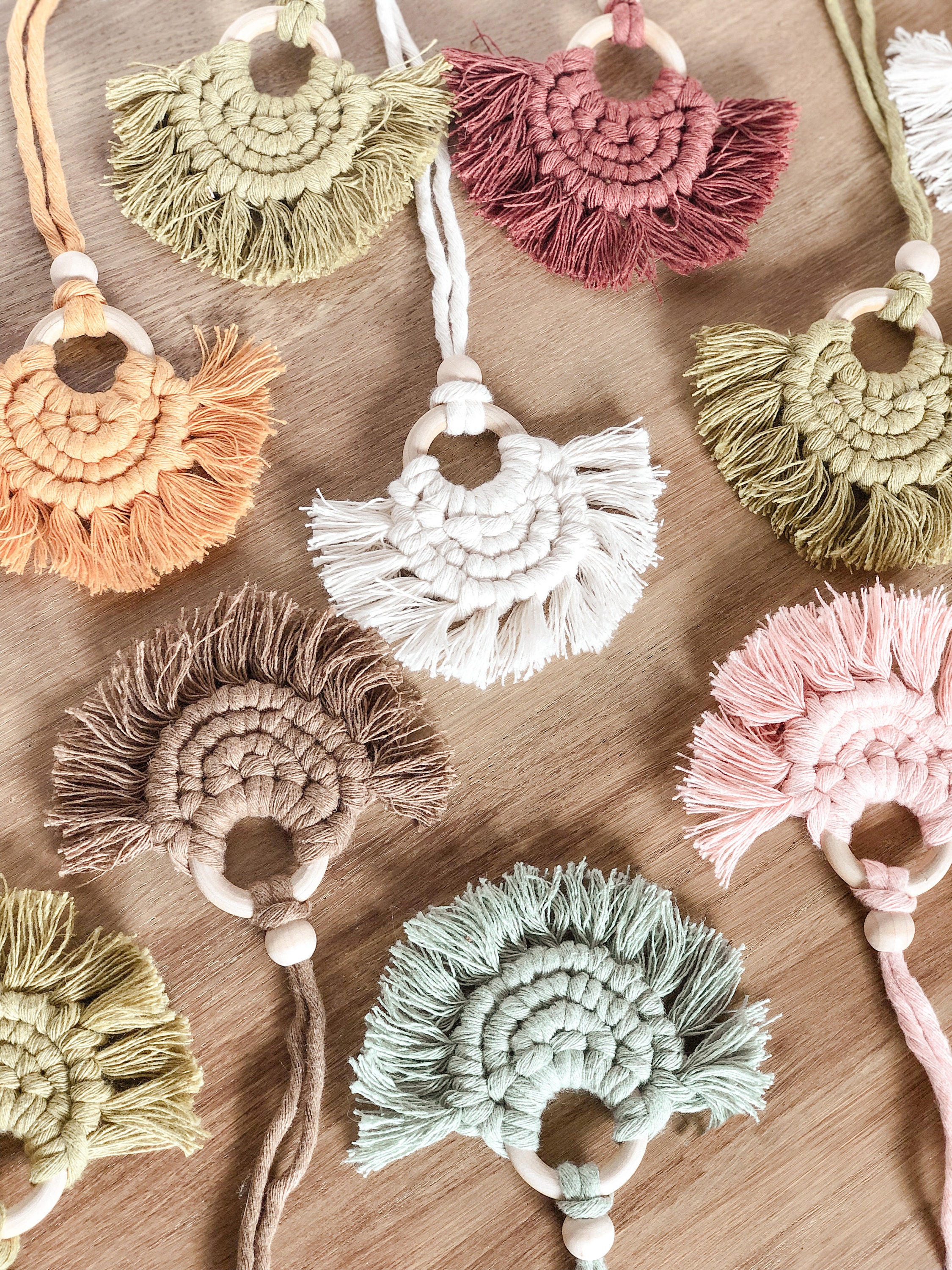 Diffuseur en Macramé/Suspension Pour Rétroviseur de Voiture