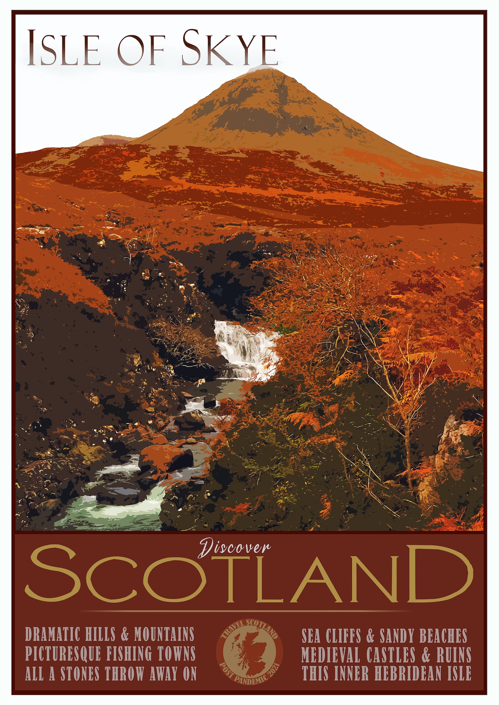 Travel Scotland Poster Vintage Style PostPandemic Travel Etsy