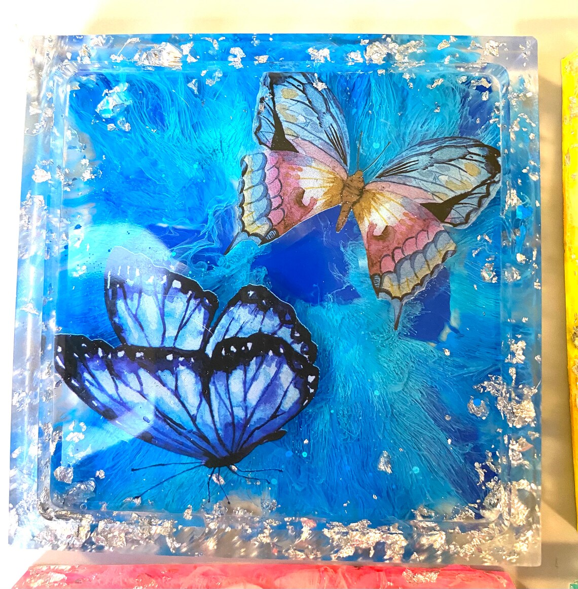Set of 4 Butterfly coasters Etsy