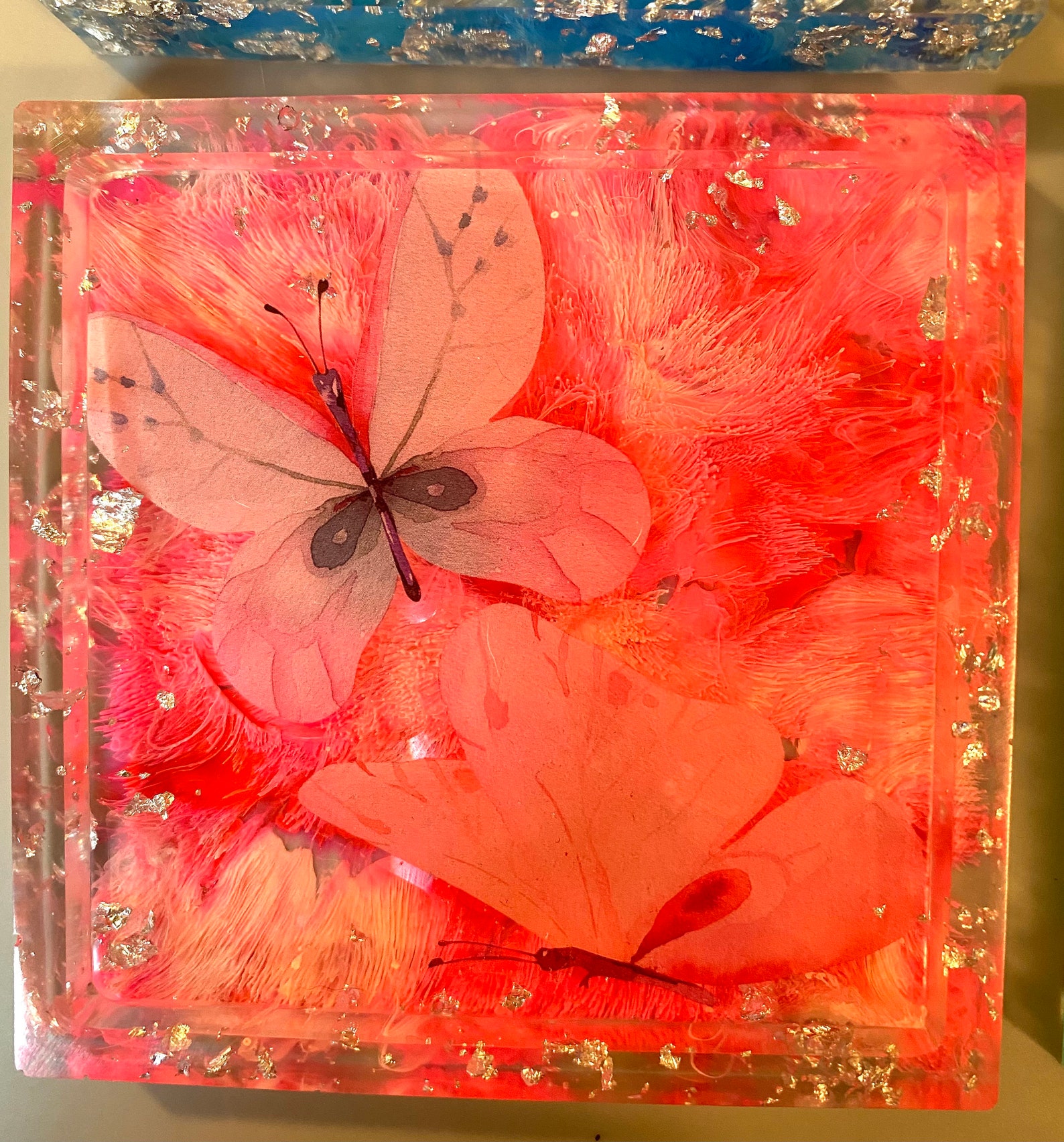 Set of 4 Butterfly coasters Etsy