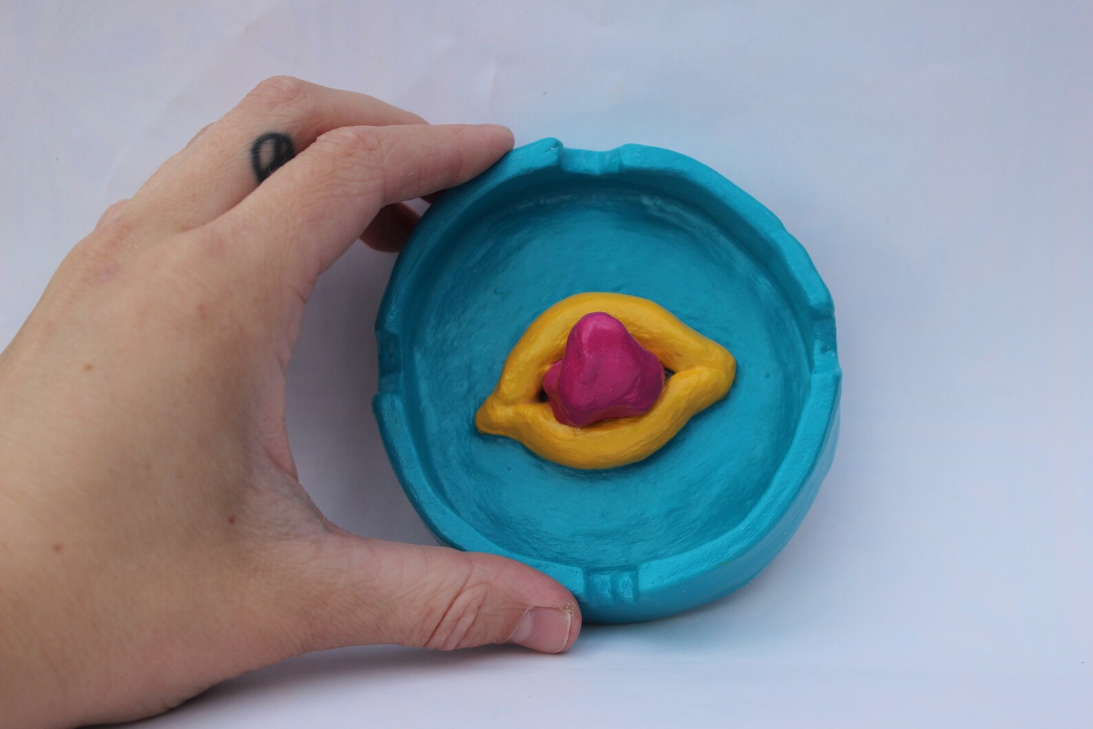 Air dry clay clay ashtray ash tray trinket dish jewellery tray Etsy