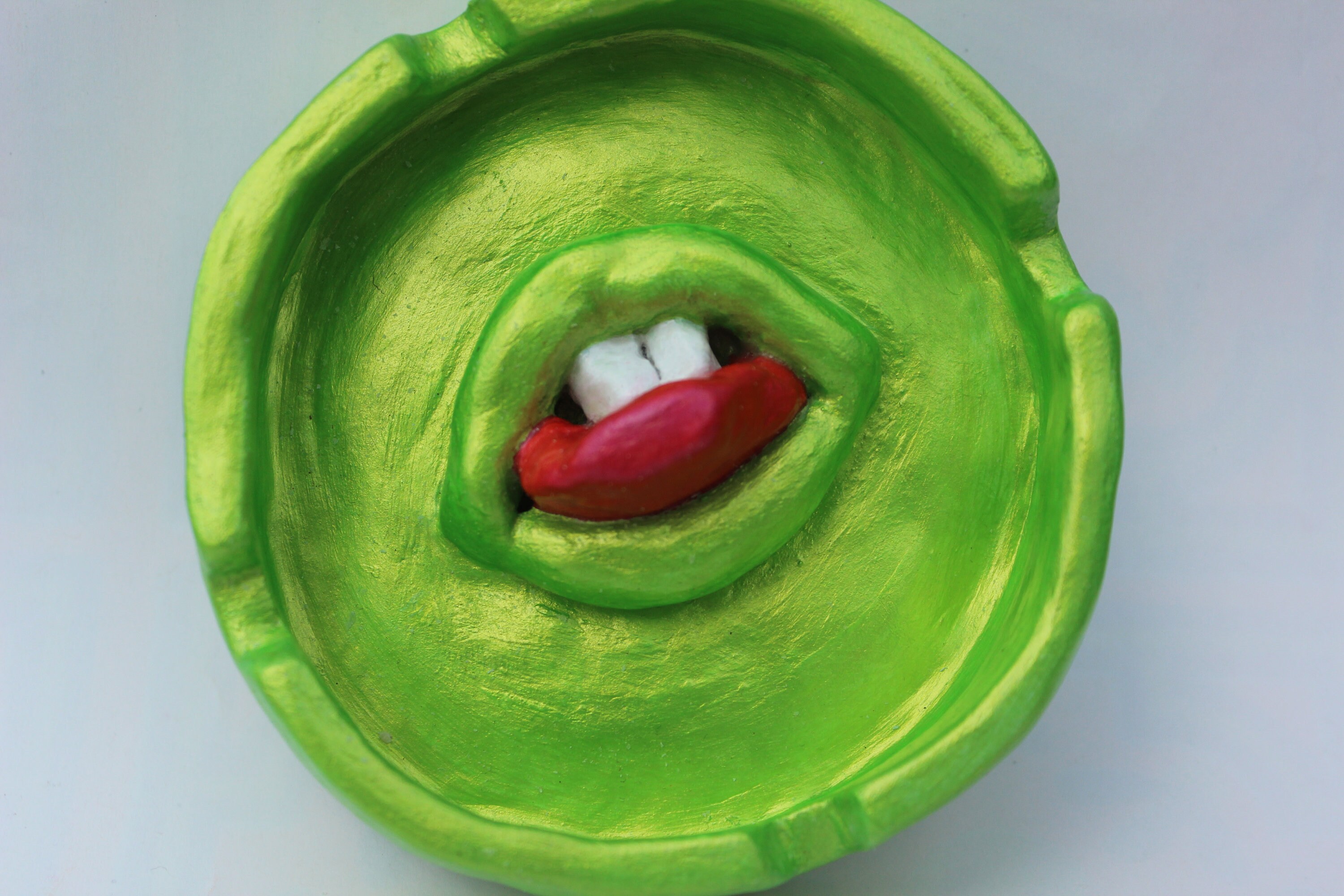 Air dry clay ashtray clay ash tray trinket dish jewellery face Etsy