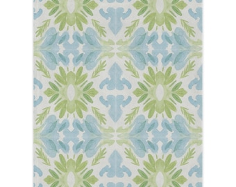 Green and Blue Minky Blanket | Dorm Decor for College Girls | Gift for College Girls | Bedroom Decor