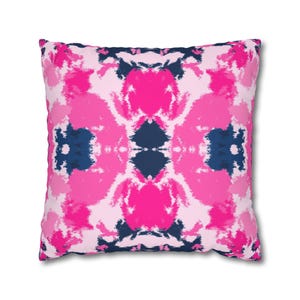 Navy and Pink Abstract Pillow Covers| Dorm Decor for College Girls | Home and Apartment Decor | Throw Pillows for Couch