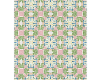 Pink, Green and Blue Minky Blanket | Dorm Decor for College Girls | Gift for College Girls | Bedroom Decor