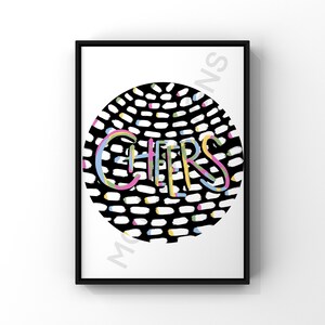 Projekt sztuki ściennej Preppy Cheers Disco Ball (pobieranie cyfrowe), sztuka ścienna Preppy, wystrój pokoju, wydruk plakatu, wydruki, Preppy, sztuka ścienna