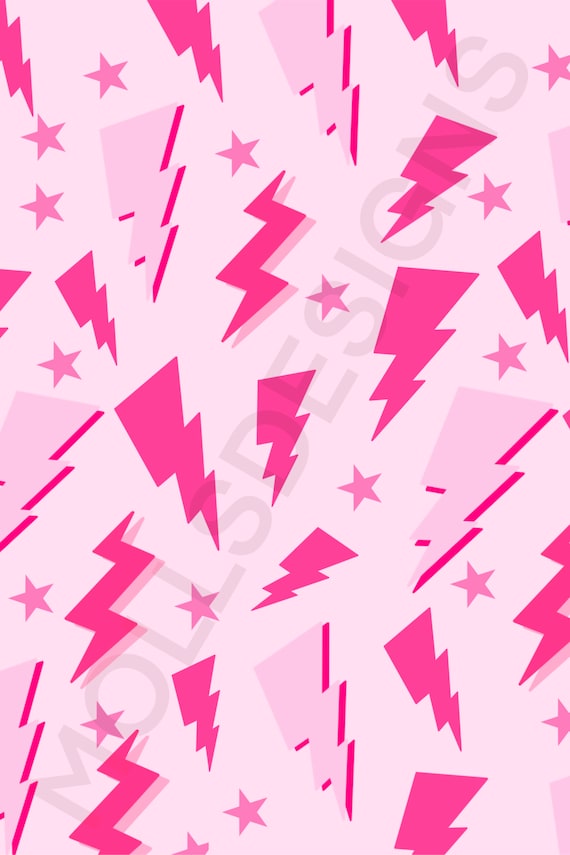 Preppy Pink Lightning Bolts digital Download, Preppy Wall Art, Room Decor,  Poster Print, Prints, Preppy, Wall Art -  Canada